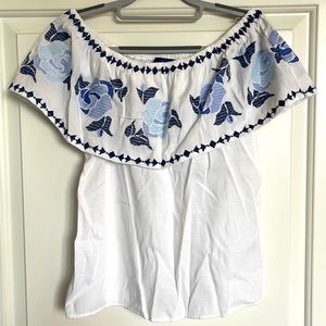 Off The Shoulder Stitched Top